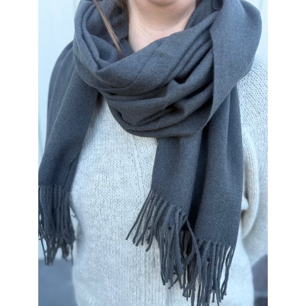 Cashmere skjerf -  Mørk grå 