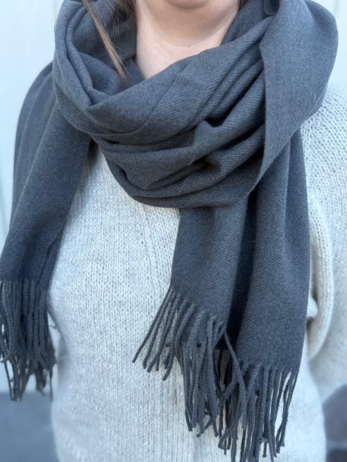 Cashmere skjerf -  Mørk grå 
