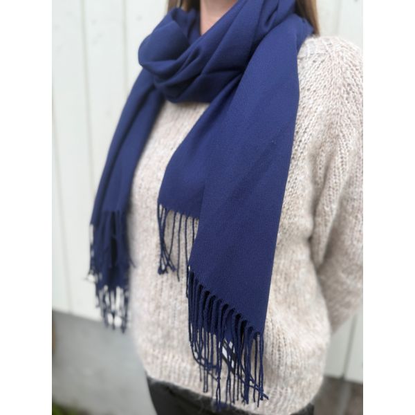 Cashmere skjerf -  Mørk blå 