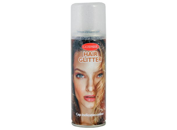 Hårspray, sølvglitter