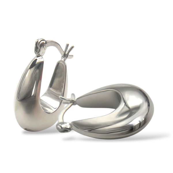 Rhodinert sølv dråpe øreheng