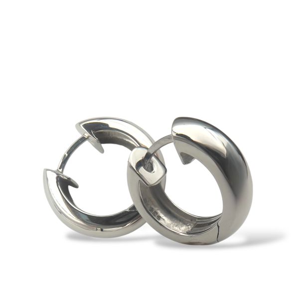 Rhodinert sølv øreringer 6mm