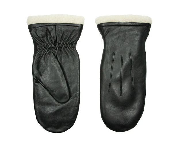 Vott Skinn m/teddyfor Svart