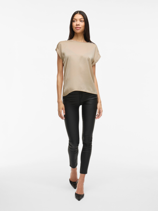 VIELLETTE S/S SATIN TOP - NOOS - Image 4