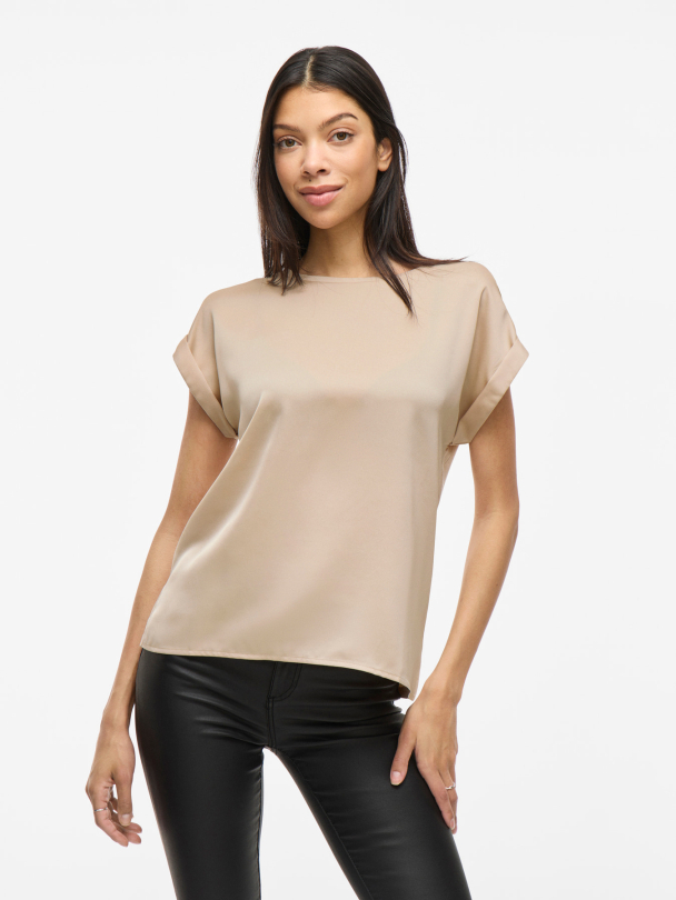 VIELLETTE S/S SATIN TOP - NOOS - Image 5