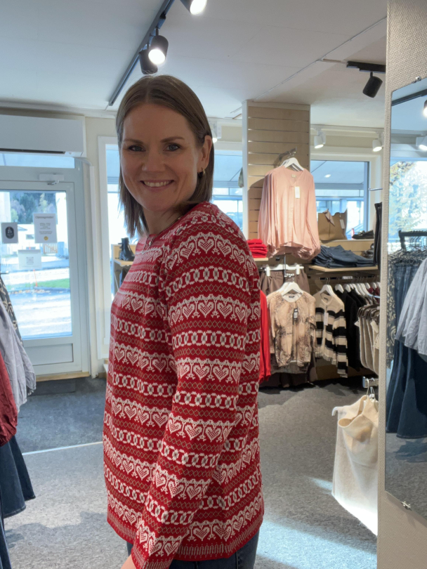 Julegenser m/hjerter Rød - Image 2