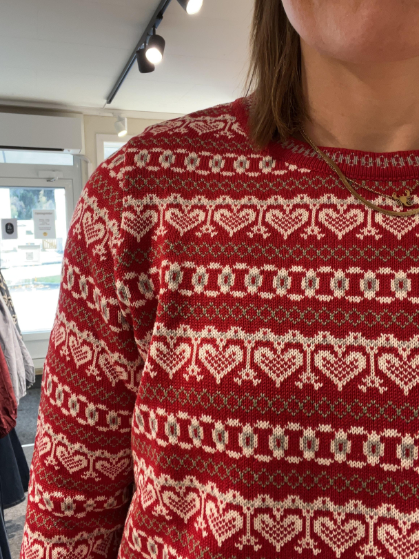 Julegenser m/hjerter Rød - Image 3