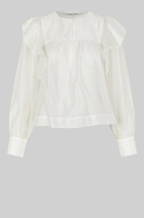 Dream Ruffle Blouse - Jet Stream 