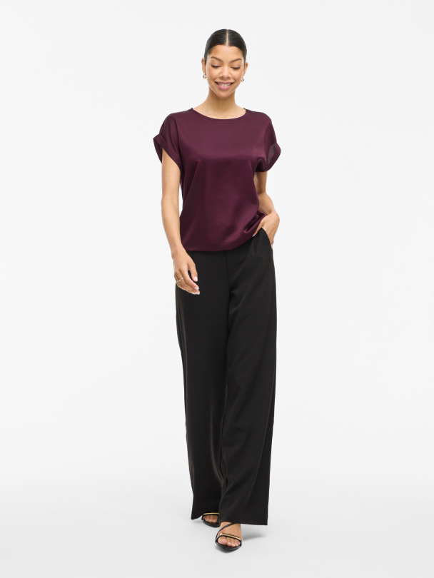 VIELLETTE S/S SATIN TOP - NOOS - Image 3