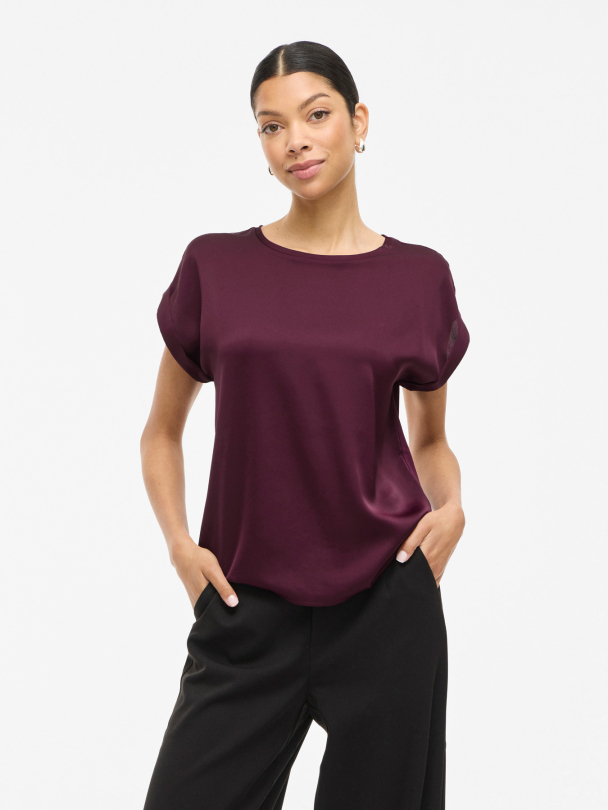 VIELLETTE S/S SATIN TOP - NOOS - Image 4