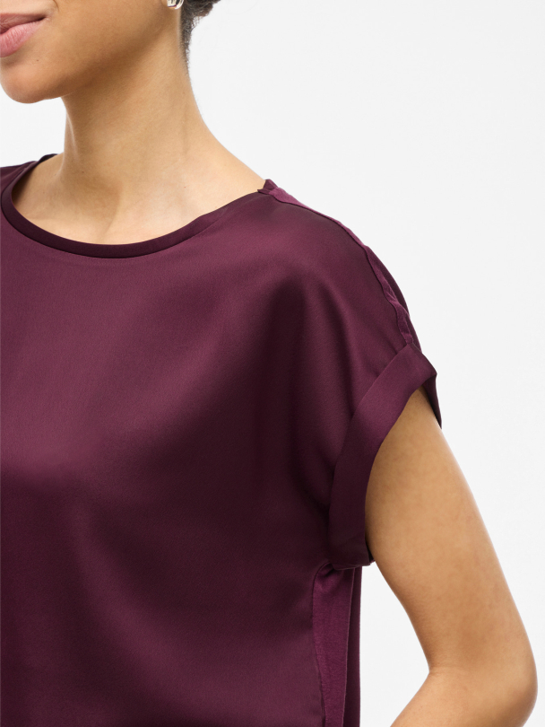 VIELLETTE S/S SATIN TOP - NOOS - Image 5