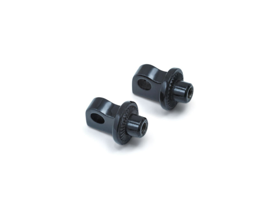 Splined male mount peg adapters