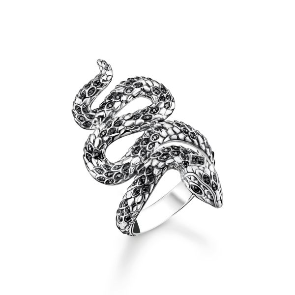 Thomas Sabo - Rebel At Heart Slange Svart Stein Ring