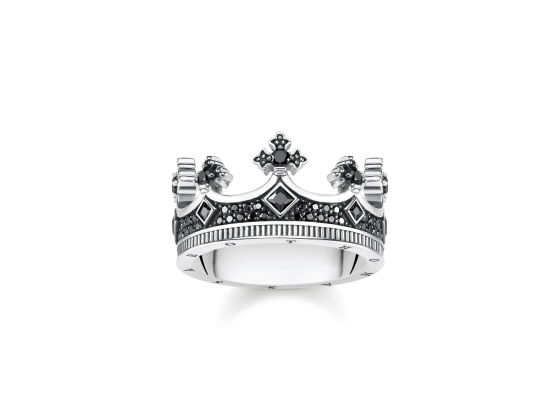 Thomas Sabo - Rebel At Heart Krone Svart Stein Ring