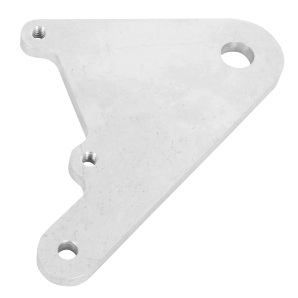 Custom rear brake caliper bracket, raw aluminum