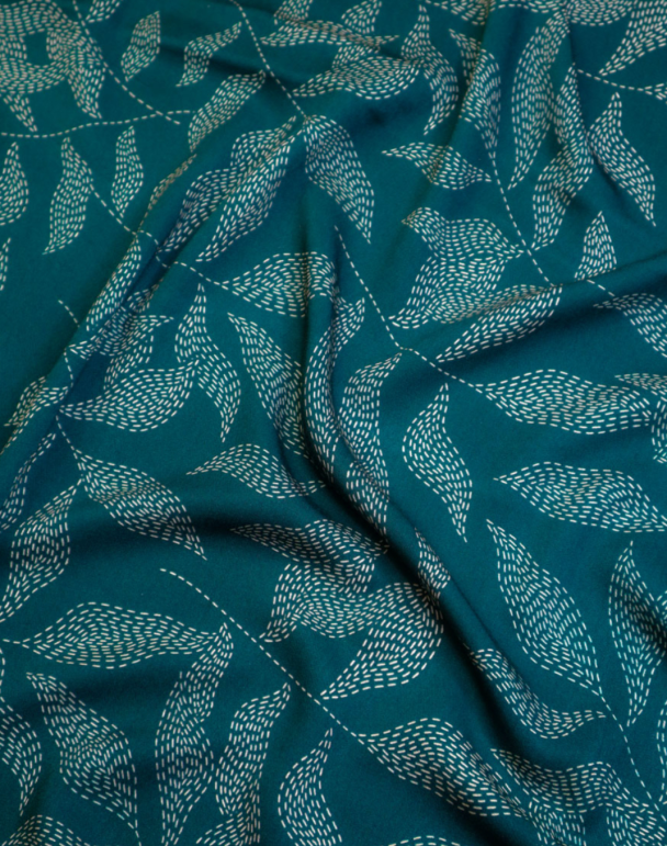 Lulu Teal - Viskosetwill 