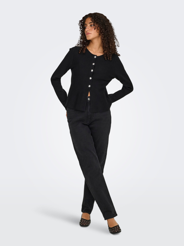 ONLMELLI LS ONECK BUTTON CARDI NCA KNT - Image 4