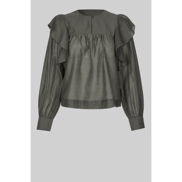 Dream Ruffle Blouse - Wren 