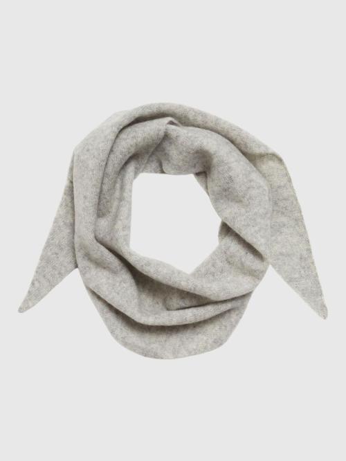 Maria Narrow Cashmere Scarf - Light Grey Melange