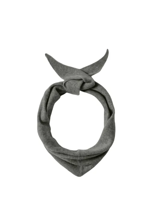 Maria Narrow Cashmere Scarf - Dark Grey Melange
