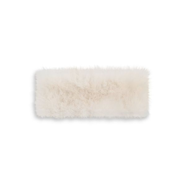 Mia Fake Fur Headband White