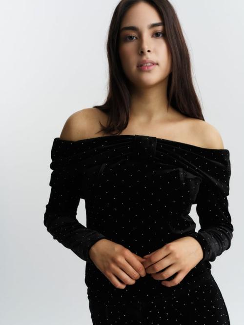 Tale Stud Velour Top