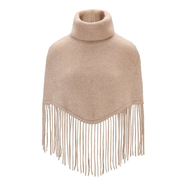 Nikola Chunky Poncho Beige