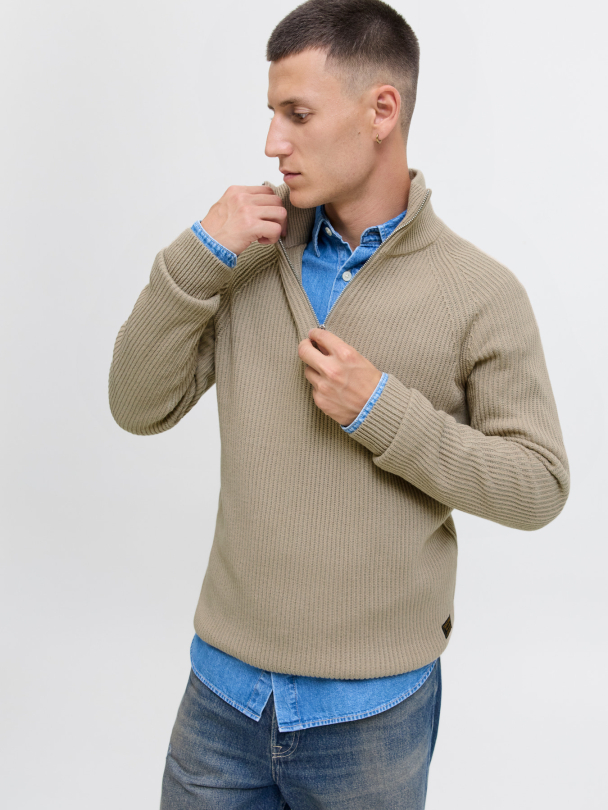 JJPANNEL KNIT HALF ZIP AW25 - Image 3