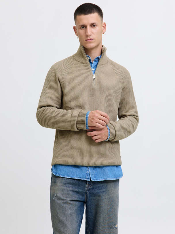 JJPANNEL KNIT HALF ZIP AW25 - Image 4