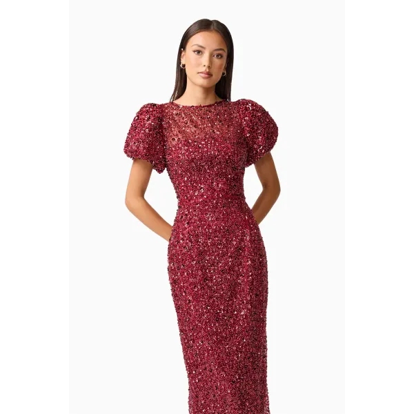 CARMEN MIDI DRESS BERRY