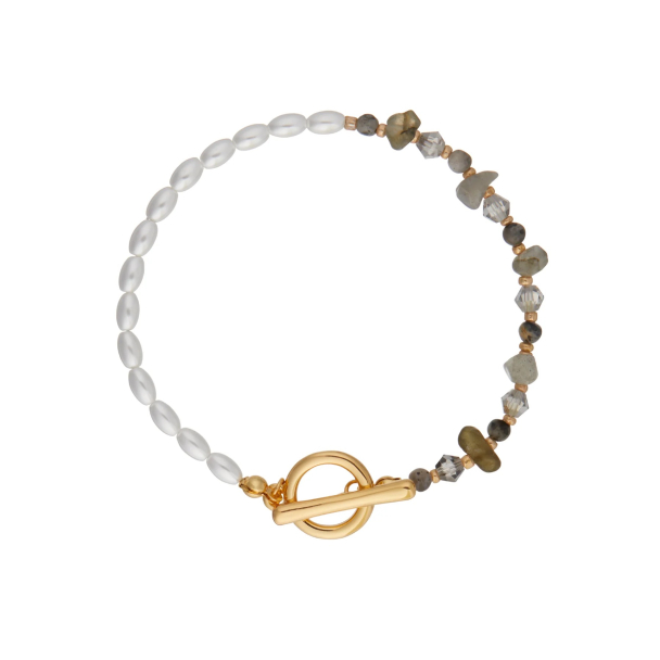 Pearl & Labradorite Bracelet