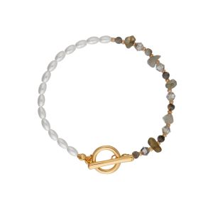 Pearl & Labradorite Bracelet
