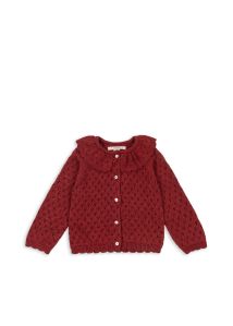 Holiday Knit Cardigan - Red Dahlia