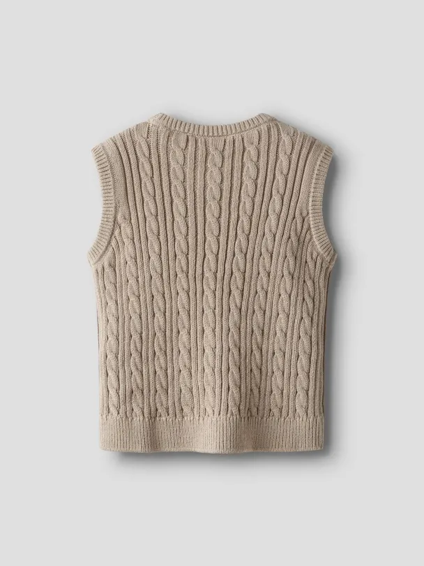 NMMroman Strikket Vest Beige - Image 2