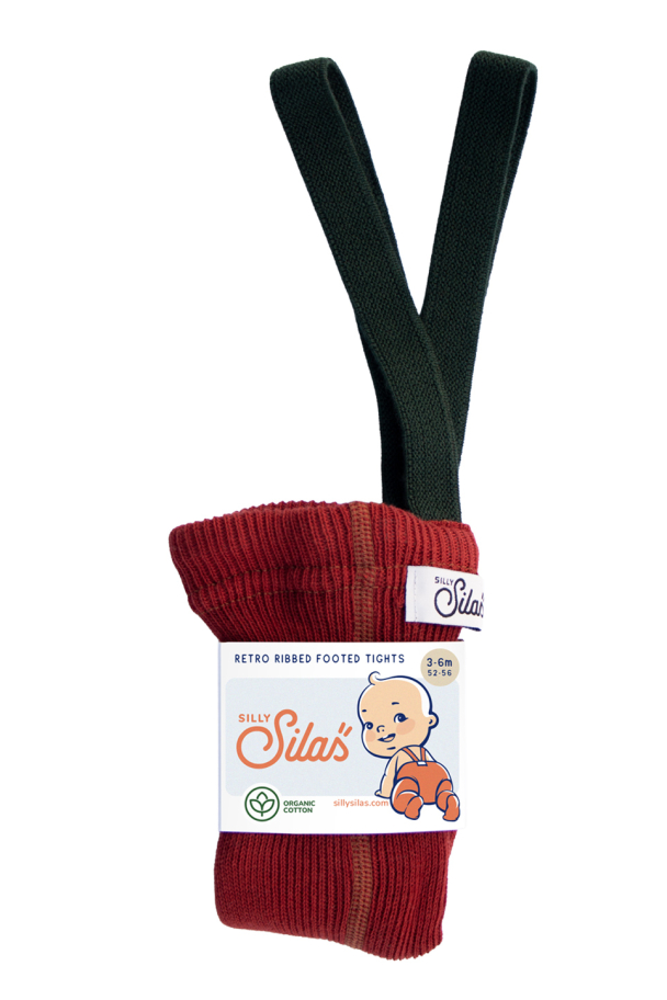 Tights Footed - Maple Leaf/Dark Forest Green - Image 1