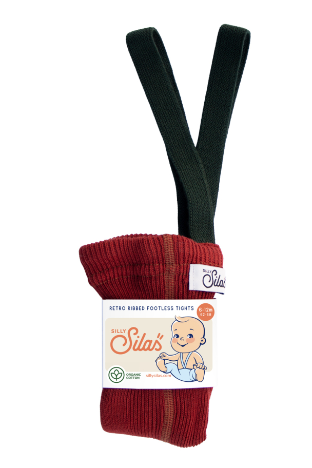 Footless Tights - Maple Leaf/Dark Forest Green - Image 1