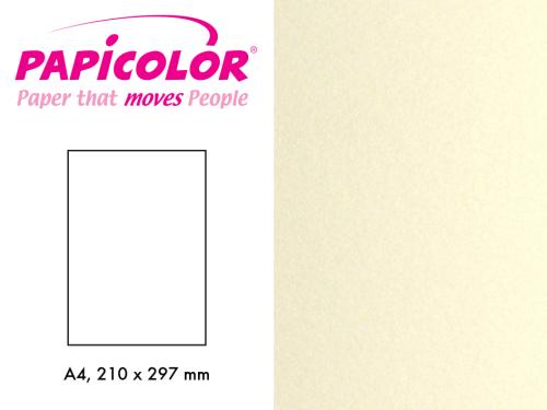 Papicolor A4 250g – 330 Metallic perlehvit – 6stk