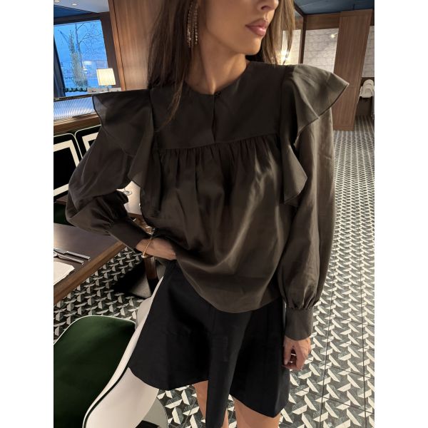 Dream Ruffle Blouse - Wren 