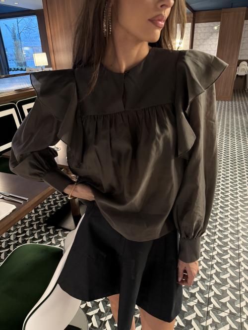 Dream Ruffle Blouse - Wren 