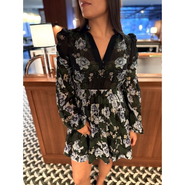 Georgette V-neck Dress - Amadora 