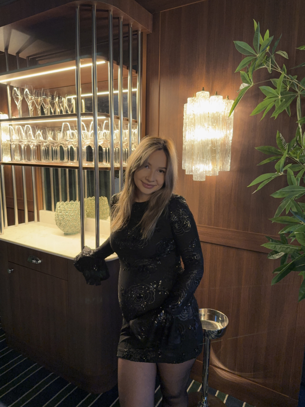 Sequins Mini Dress - Black - Image 3