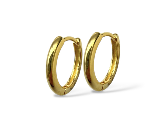 Forgylt sølv creoler 2mm