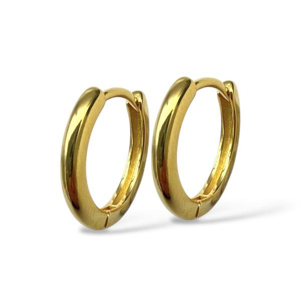 Forgylt sølv creoler 2mm