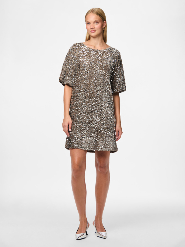 PCKAM SS PUFF SLEEVES DRESS JRS BC - Image 4