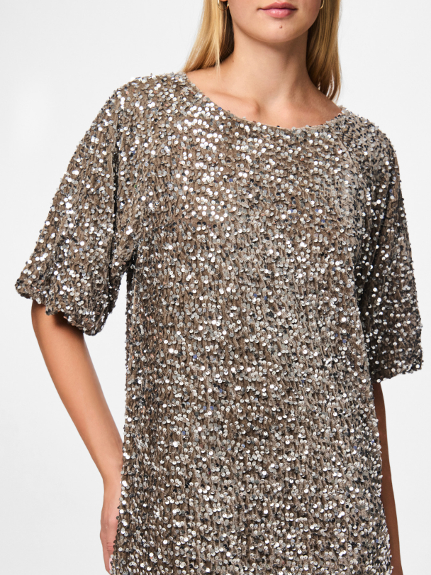 PCKAM SS PUFF SLEEVES DRESS JRS BC - Image 5