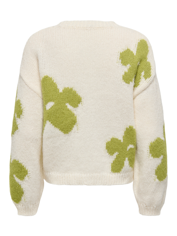 ONLBOOTLE LS FLOWER O-NECK KNT - Image 4