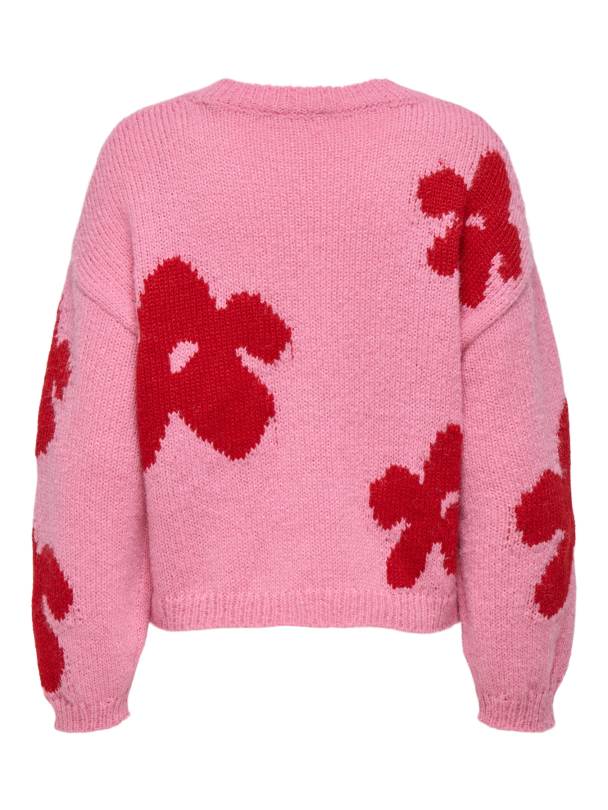 ONLBOOTLE LS FLOWER O-NECK KNT - Image 5