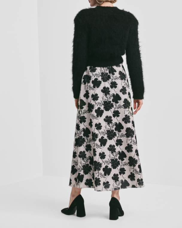Baby Cord Maxi Skirt - Vintage Peony  - Image 2