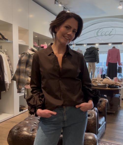 Pearl Brown Blouse  |   Pearl Brown Blouse fra New York Simplicity