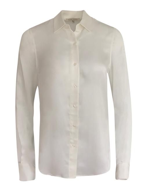 Classic Silkebluse, Offwhite